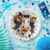 Funny Kuh Gesicht Landpicknickzüchter Pappteller (Party)