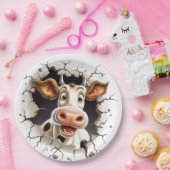 Funny Kuh Gesicht Landpicknickzüchter Pappteller (Party)