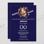 Funny Kuh Gesicht Überraschung Party jedes Alters  Einladung (Vorne/Hinten)