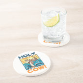 Funny Kuh Heilige Kuh! Visueller Cartoon von Pufft Getränkeuntersetzer (Seite)