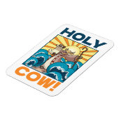 Funny Kuh Heilige Kuh! Visueller Cartoon von Pufft Magnet (Linke Seite)