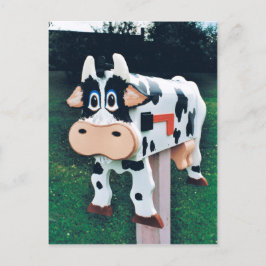 Funny Kuh Mailbox Foto Postkarte
