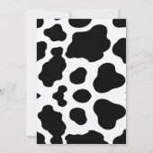 Funny Kuh schwarz-weiß Geburtstag Einladung (Rückseite)