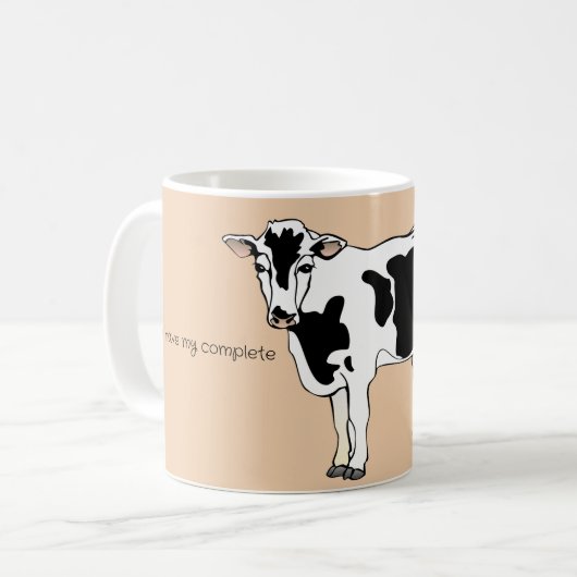 Funny Kuh Spaß Kaffee Tasse (Vorderseite Links)