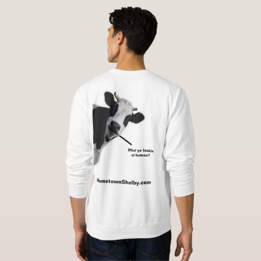 Funny Kuh Sweatshirt (Schwarz voll)