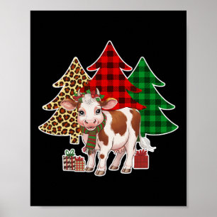 Funny Kuh Weihnachtsbaum Xmas Kuh liebt Männer Fra Poster