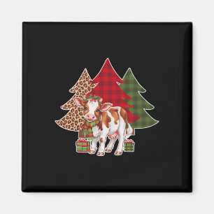 Funny Kuh Weihnachtsbaumen Weihnachtskuh liebt Män Magnet