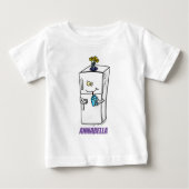 Funny Kühlschrank Cartoon Illustration Baby T-shirt (Vorderseite)