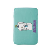 Funny Kühlschrank Cartoon Illustration Badematte (Vorderseite Vertikal)