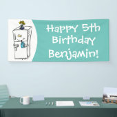 Funny Kühlschrank Cartoon Illustration Banner (Messe)