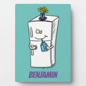 Funny Kühlschrank Cartoon Illustration Fotoplatte (Vorderseite)