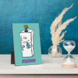 Funny Kühlschrank Cartoon Illustration Fotoplatte<br><div class="desc">Niedliche Kühlschrank Cartoon Abbildung.</div>