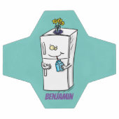 Funny Kühlschrank Cartoon Illustration Fußball (Flach)