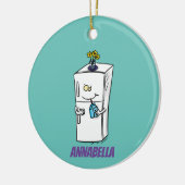 Funny Kühlschrank Cartoon Illustration Keramik Ornament (Links)