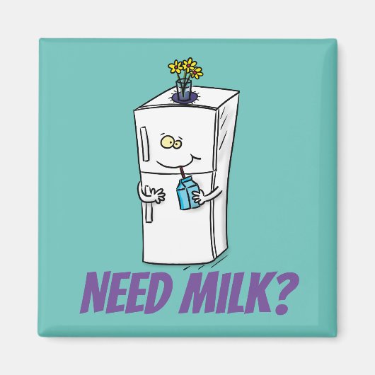 Funny Kühlschrank Cartoon Illustration Magnet (Vorne)