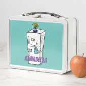 Funny Kühlschrank Cartoon Illustration Metall Brotdose (Beispiel)