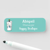 Funny Kühlschrank Cartoon Illustration Namensschild (Beispiel)