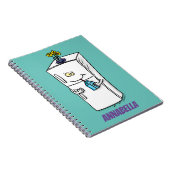Funny Kühlschrank Cartoon Illustration Notizblock (Rechte Seite)
