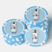 Funny Kühlschrank Cartoon Illustration Pokerchips (Stapel)