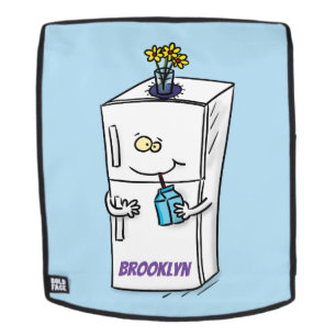 Funny Kühlschrank Cartoon Illustration Rucksack