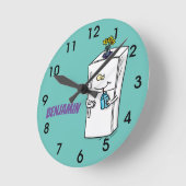 Funny Kühlschrank Cartoon Illustration rund Uhr (Winkel)
