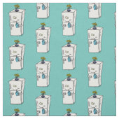 Funny Kühlschrank Cartoon Illustration Stoff (Muster)