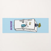 Funny Kühlschrank Cartoon Illustration Yogamatte (Rückseite (Horizontal))