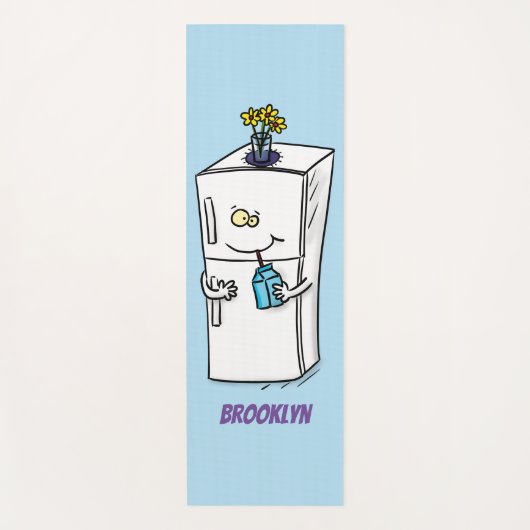 Funny Kühlschrank Cartoon Illustration Yogamatte (Vorderseite)