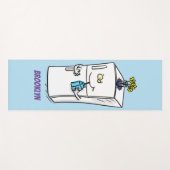 Funny Kühlschrank Cartoon Illustration Yogamatte (Vorderseite (Horizontal))