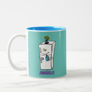 Funny Kühlschrank Cartoon Illustration Zweifarbige Tasse