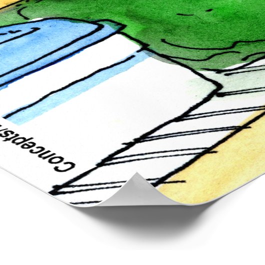 Funny Kühlschrank Hühnereier Familienposter Poster (Ecke)