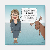 Funny Kühlschrankmagnet: Sarah Palin sieht Russlan Magnet (Vorne)
