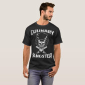 Funny Kulinarische Gangster Schädel Koch Hut und c T-Shirt (Vorne ganz)