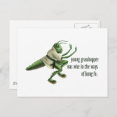 Funny Kung Fu Grasshopper Postkarte (Vorne/Hinten)