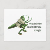 Funny Kung Fu Grasshopper Postkarte (Vorderseite)