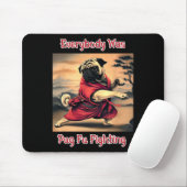 Funny Kung Fu Mops Niedlich Karate Mops Humoriges  Mousepad (Mit Mouse)