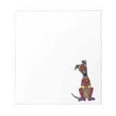 Funny Künstlerisch Greyhound Dog Abstrakte Kunst Notizblock (Vorderseite)