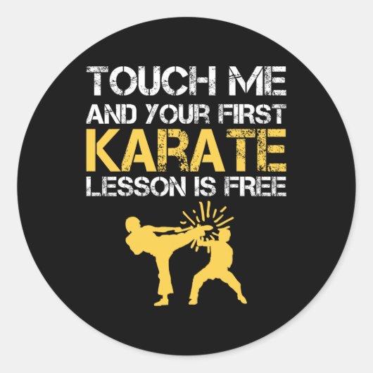 Funny Kyokushin Karate Runder Aufkleber (Vorderseite)