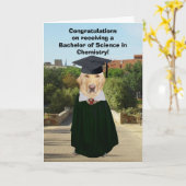 Funny Lab Chemistry Graduate Karte (Gelbe Blume)