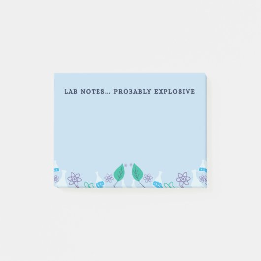 Funny Lab Notes Chemistry Post-it Klebezettel (Vorderseite)