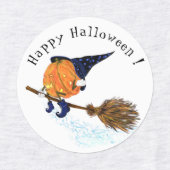 Funny Labels mit Halloween Hexenkürbis Etiketten (Design 1)