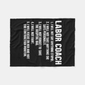 Funny Labor Coach New Mom New Dad Hostal New Baby Fleecedecke (Vorderseite (Horizontal))
