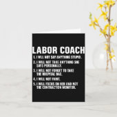 Funny Labor Coach New Mom New Dad Hostal New Baby  Karte (Gelbe Blume)