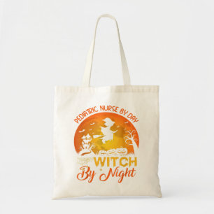 Funny Labor Nurse By Day Witch By Night Halloween Tragetasche