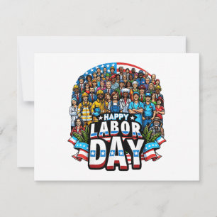 Funny Labour Day Happy American Labour Day Feiertagskarte
