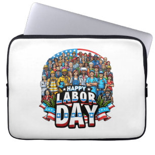 Funny Labour Day Happy American Labour Day Laptopschutzhülle