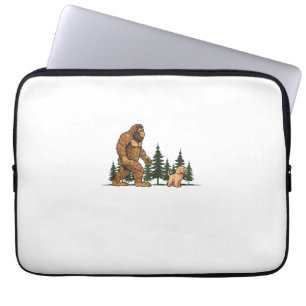 Funny Labradoodle Bigfoot Dog Walking Dog Mama Vat Laptopschutzhülle