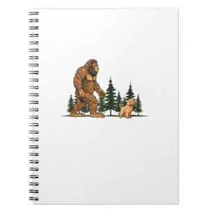 Funny Labradoodle Bigfoot Dog Walking Dog Mama Vat Notizblock