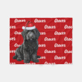 Funny Labradoodle Dog Name Gemustert Weihnachten Fleecedecke (Vorderseite (Horizontal))