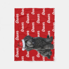 Funny Labradoodle Dog Name Gemustert Weihnachten Fleecedecke